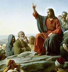 Jesus teaching the multitudes