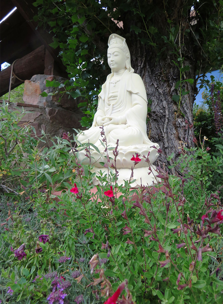 Kwan Yin in our front Garden