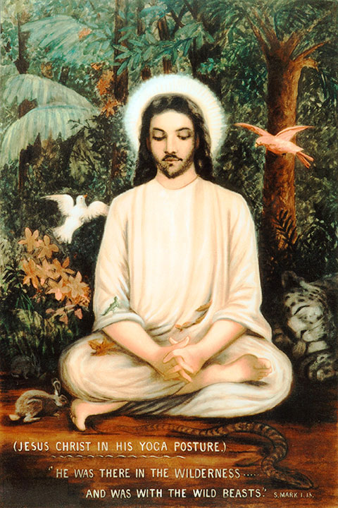 Jesus Meditating in the Forest Painting