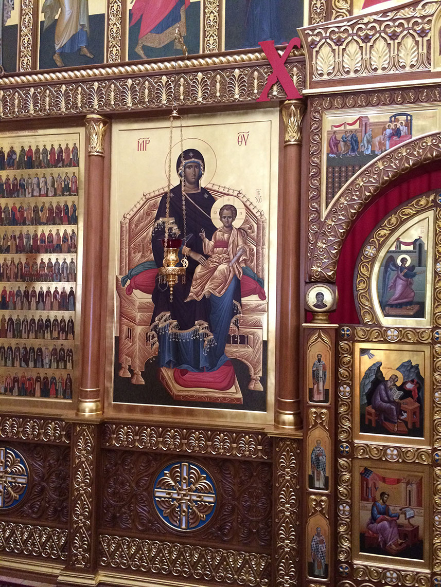 RUSSIAN ICON at the Russian Orthodox Church of the Visitation in Ein Karem