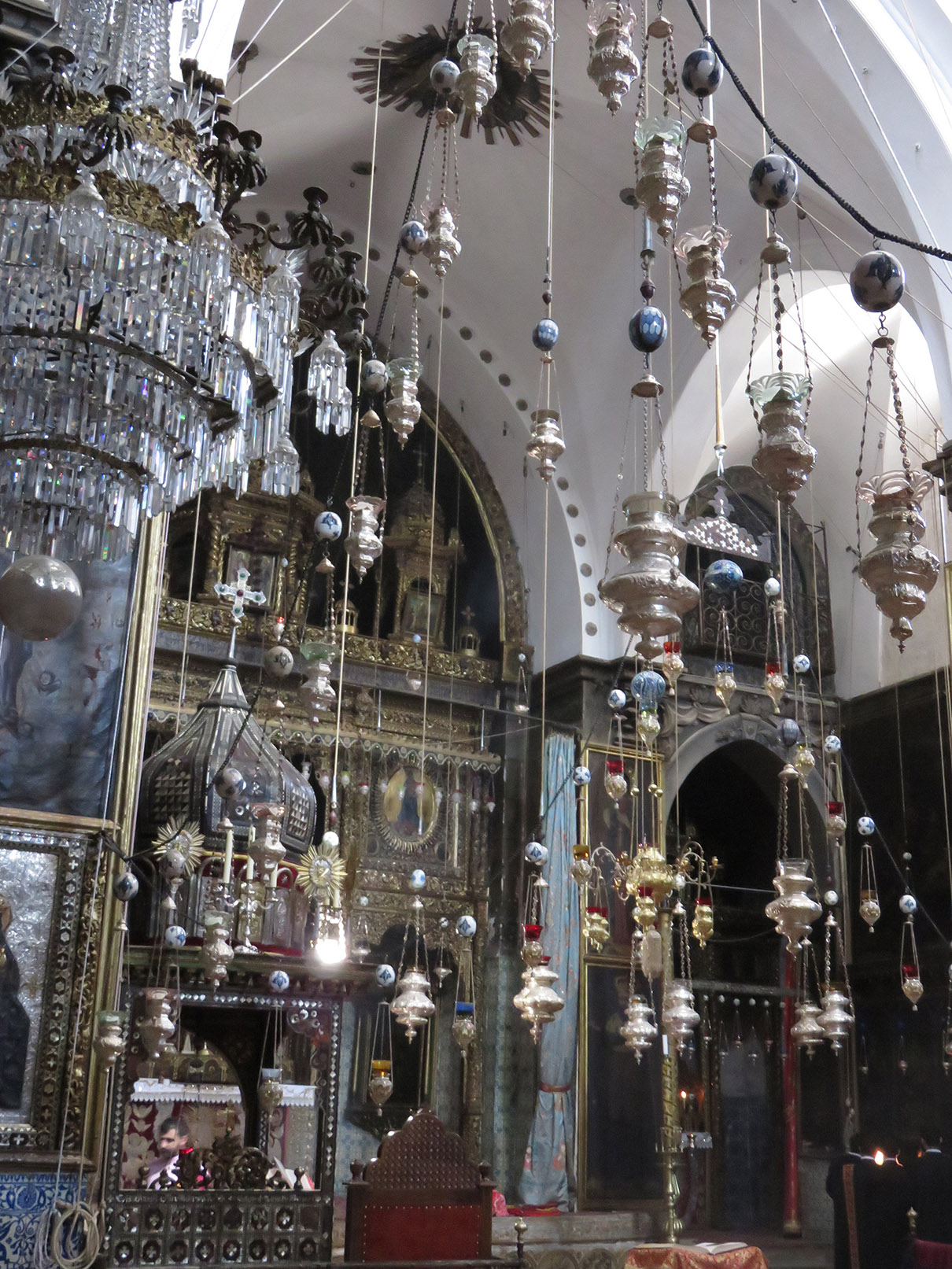 VOTIVE LAMPS in Saint James Cathedral in Jerusalem