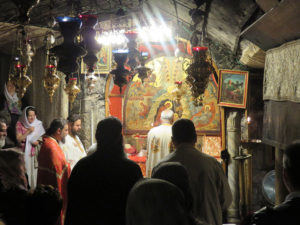 Liturgy in the Cave of the Nativity