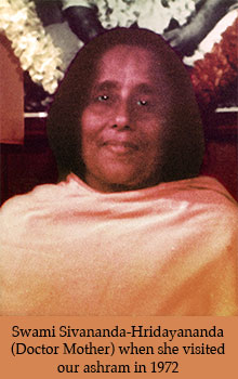 Swami Sivananda-Hridayananda (Doctor Mother)