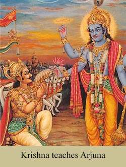 Krishna-teaches-Arjuna