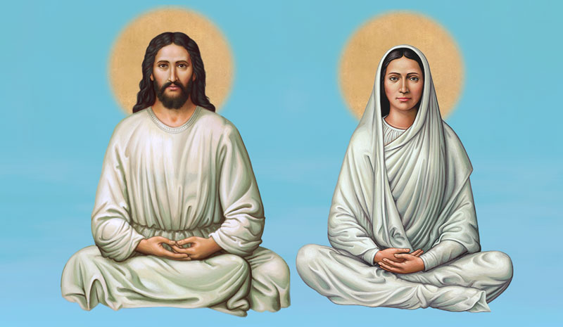 Jesus and the Virgin Mary seated – evolved from Adam and Eve