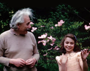 Albert Einstein and his daughter