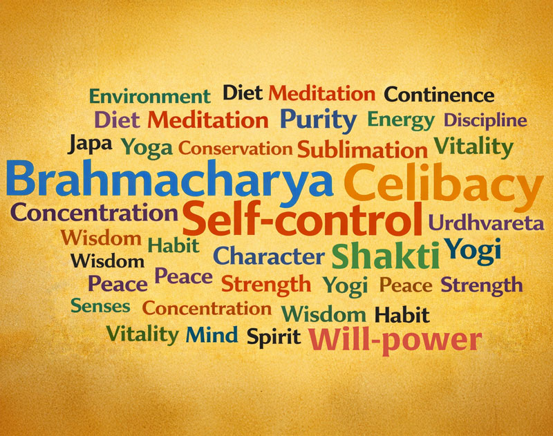 Brahmacharya word cloud