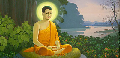 buddha meditating, the holy life
