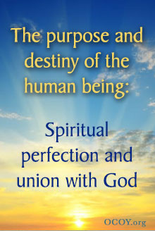 destiny of man: spiritual perfection and union with God