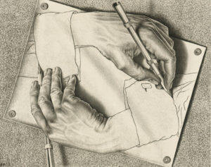 escher hands illusion