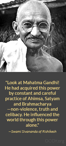 quote about Gandhi and celibacy