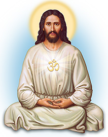 Jesus Meditating with OM