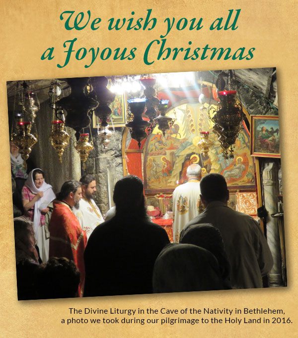 joyous christmas Cave of the Nativity Bethlehem