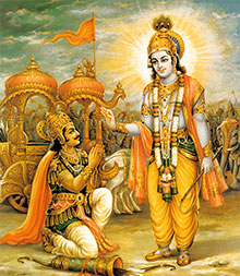 Arjuna hears from Krishna in the Bhagavad Gita