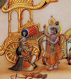 Krishna Teaches Arjuna