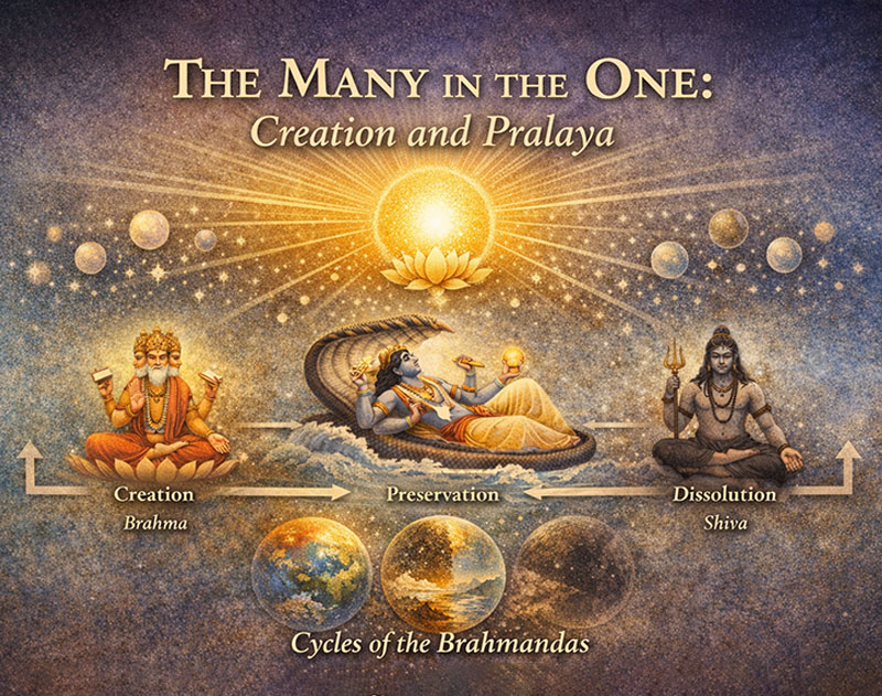 Many in One: Creation, Pralaya, and the Trimurti
