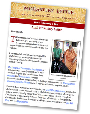 monastery newsletter