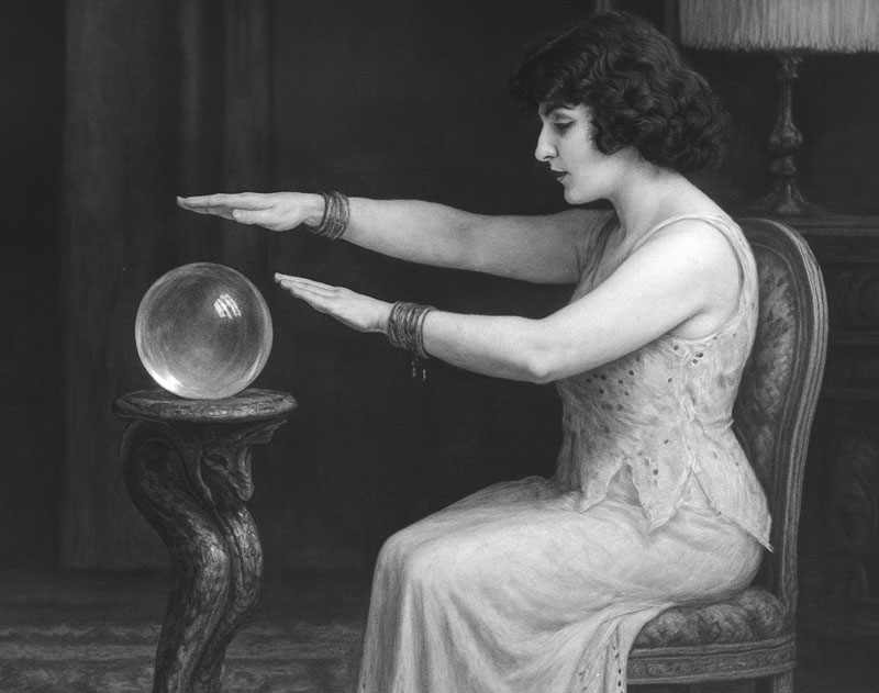 psychic and crystal ball