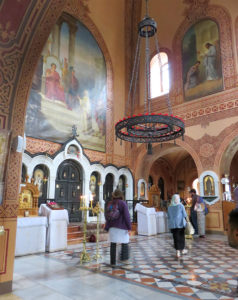 interior of the Russian Orthodox Church of Saint Mary Magdalene on the Mount of Olives