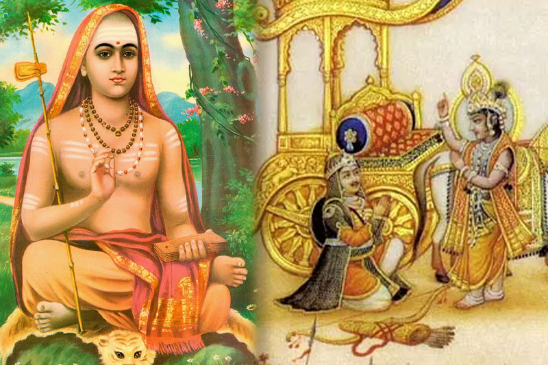 Shankara and Krishna on Advaita Vedanta