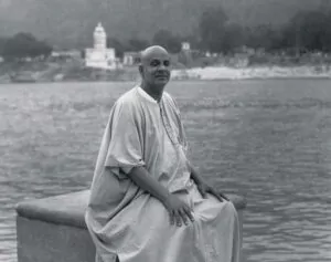Swami Sivananda by the Ganges