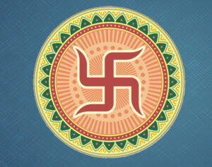Swastika, symbol of the Aryan Hindus